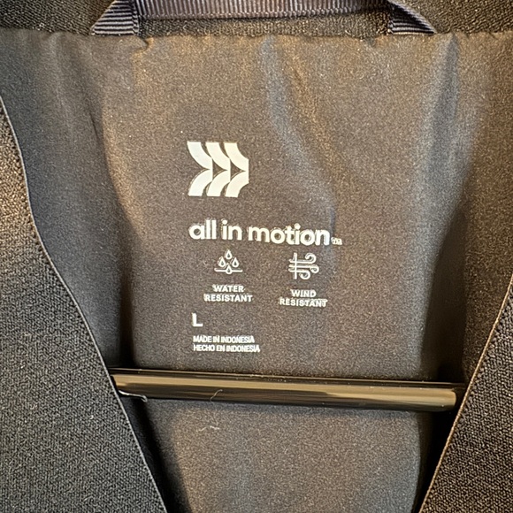 All in Motion Black Varsity Bomber Jacket Men’s Large Insulated - Picture 3 of 3